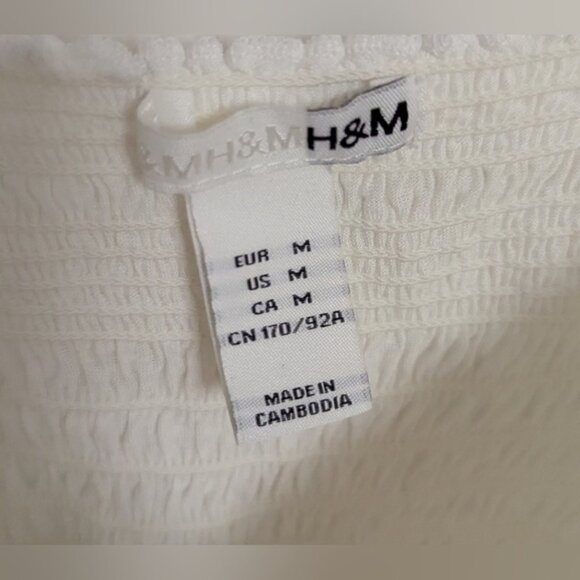 Womens Medium White Summer Dress - Picture 3 of 4